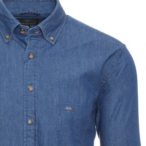 FYNCH HATTON SHIRT BLUE JEAN 6190-6191