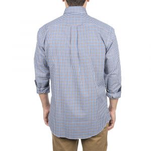 FYNCH HATTON SUPERFINE TWILL ΠΟΥΚΑΜΙΣΟ ΚΑΡΩ ΜΠΛΕ 5040