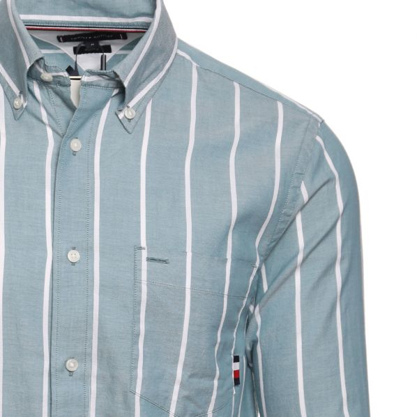 TOMMY HILFIGER OXFORD STRIPE RF SHIRT 0080-0CE
